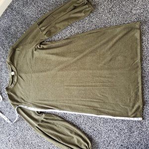 Green Long Sleeve Sweater Dress